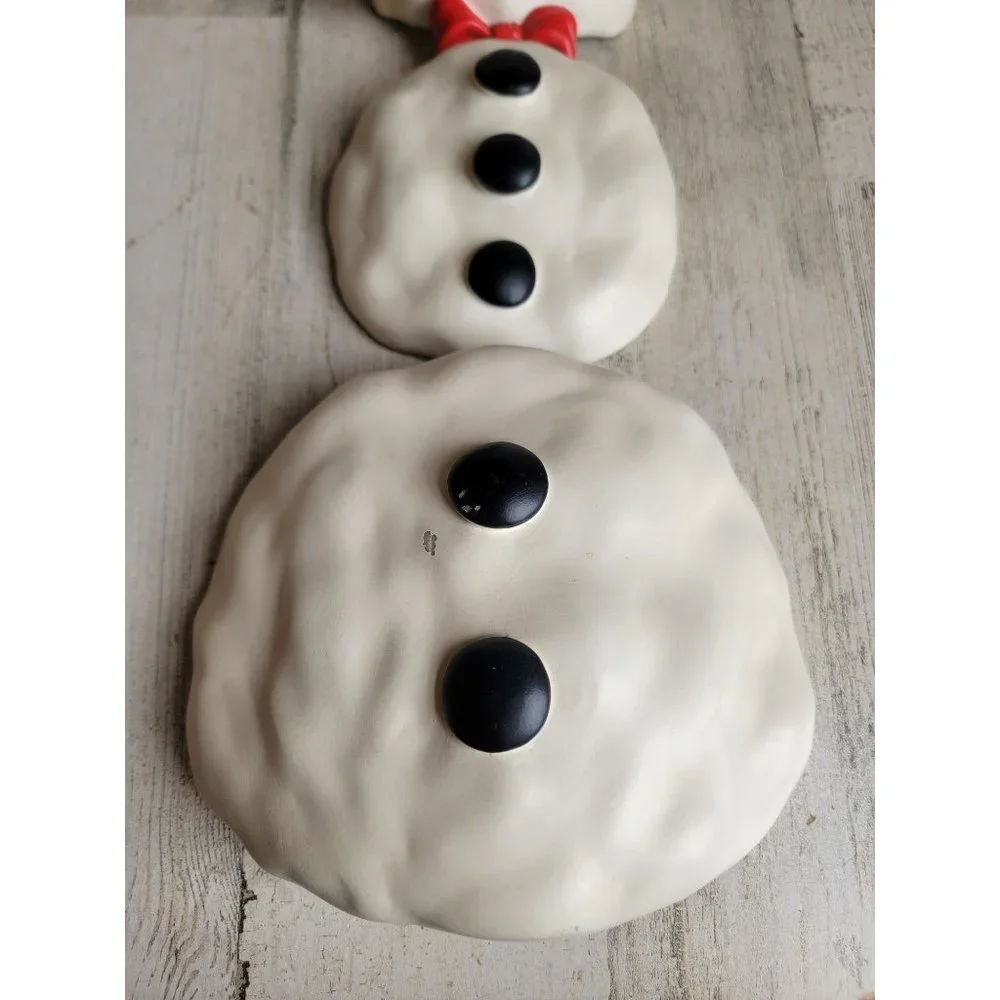 Vintage three-piece‎ snowman hanging wall decor xmas